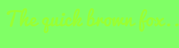 Image with Font Color 99FF33 and Background Color 80FF66